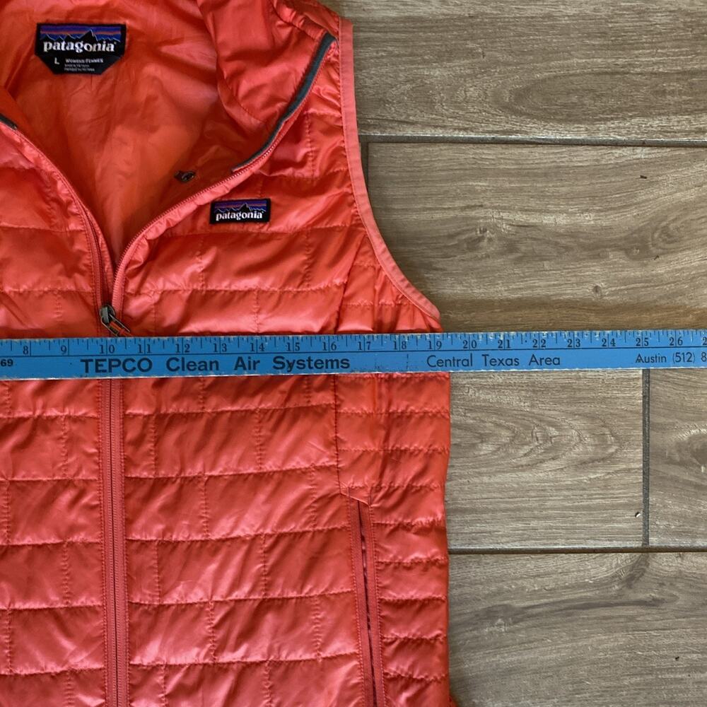 Patagonia Nano Puff Vest Shock Pink Zip Puffer Primaloft Women's L - Picture 4 of 9